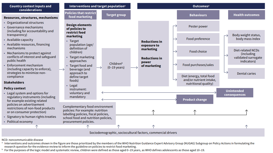 Logic Model- Food Marketing to Children